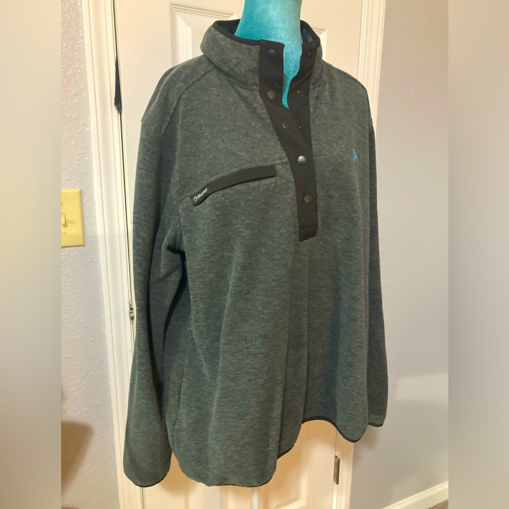 Dri-Duck ladies Aspen Fleece pull over sweatshirt button up 2xL